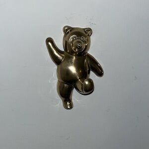 Vintage brass bear hook 5” x 3”